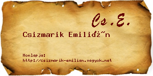 Csizmarik Emilián névjegykártya
